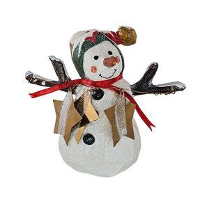 House Of Hatten Fire And Ice Snowman Figurine Vintage 1999 Denise Calla